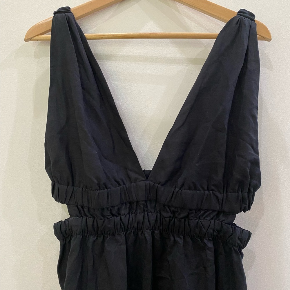 Zara Black Cage Back Maxi Dress - Picture 6 of 11